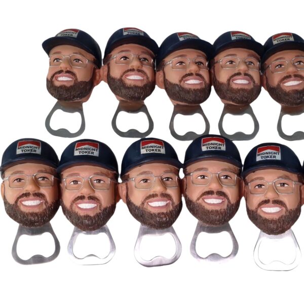 Order bulk custom bobbleheads magnet openers with your own face! Perfect personalized gifts for parties, ceremonies, and special events. Fast, free shipping included!