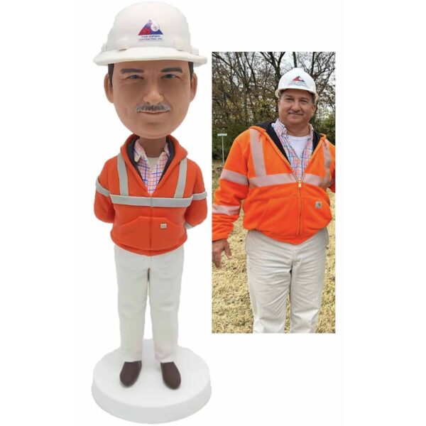 Construction Workers Bobbbleheads Custom Gifts For Engineer Construction Company