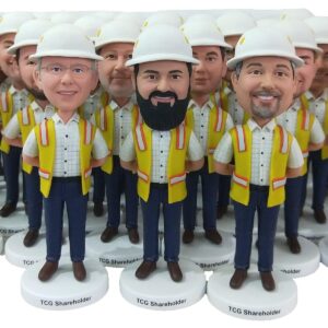 Construction Workers Bobbbleheads Custom Gifts For Engineer Construction Staffs