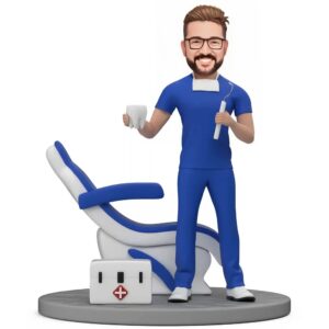 dentist bobbleheads with dental chair custom gifts for dentist