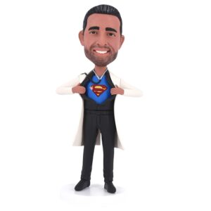 Superhero doctor bobbleheads With Stethoscope Custom Bobbleheads