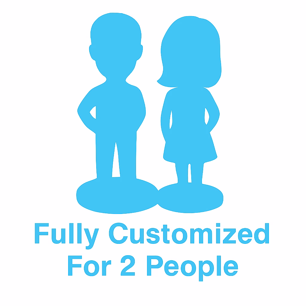 Fully Customized Bobbleheada Head To Toe Personalized For 2 Persons
