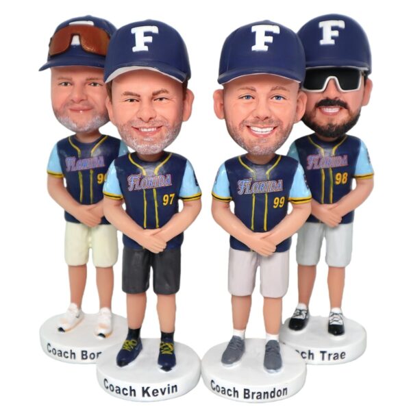 Baseball Coach Gifts – Custom Team Bobbleheads Bulk Order with Logo