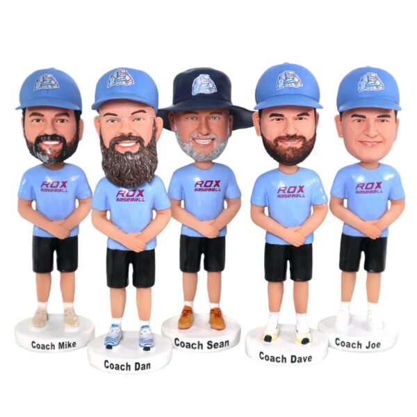 Baseball Coach Gifts – Custom Team Bobbleheads Bulk Order with Logo