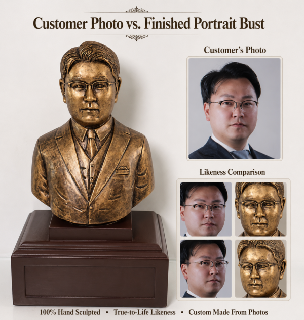 custom portrait busts Corporate Founder busts