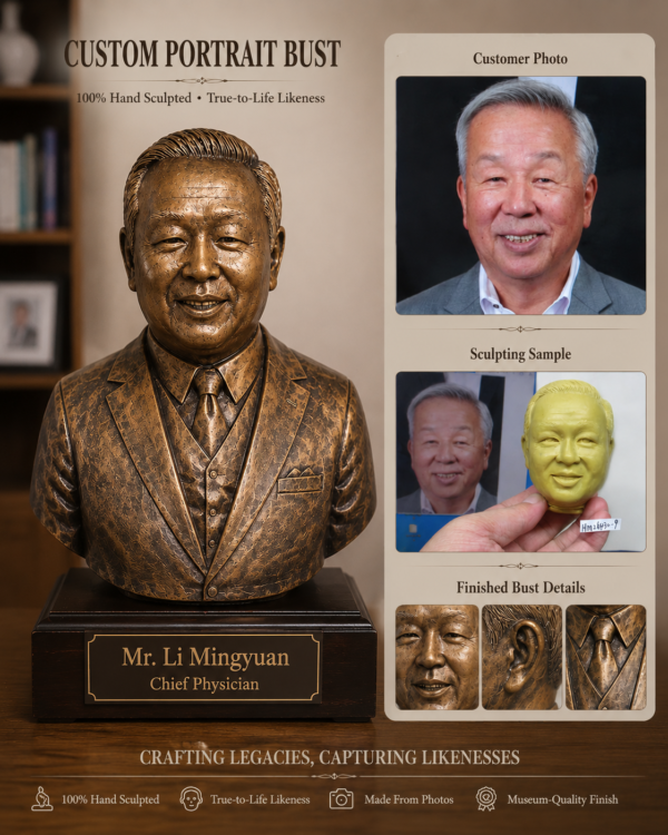 custom portrait busts Corporate Founder busts