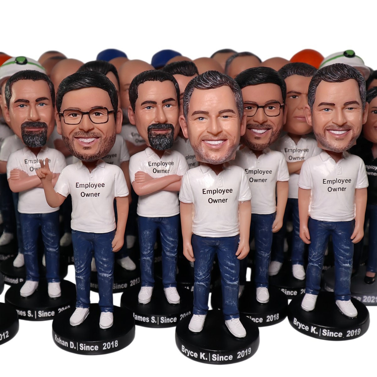 Custom Team Bobbleheads – Personalized Employee Recognition Gifts & Work Anniversary Awards
