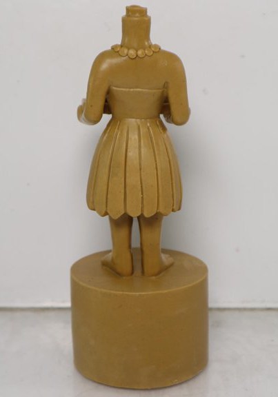 Hand-sculpted clay prototype for a custom corporate bobblehead